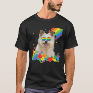 Proud LGBT Gay Norwich Terrier Dog Pride Flag T-Shirt