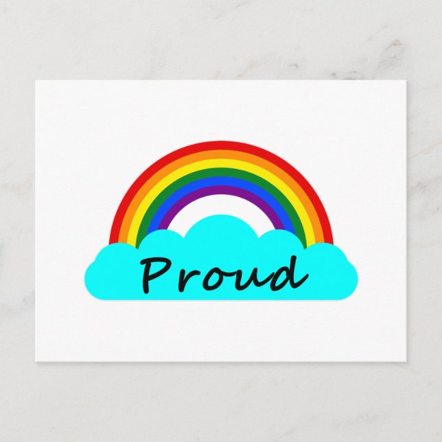 Proud - LGBT Rainbow Postcard (Front)