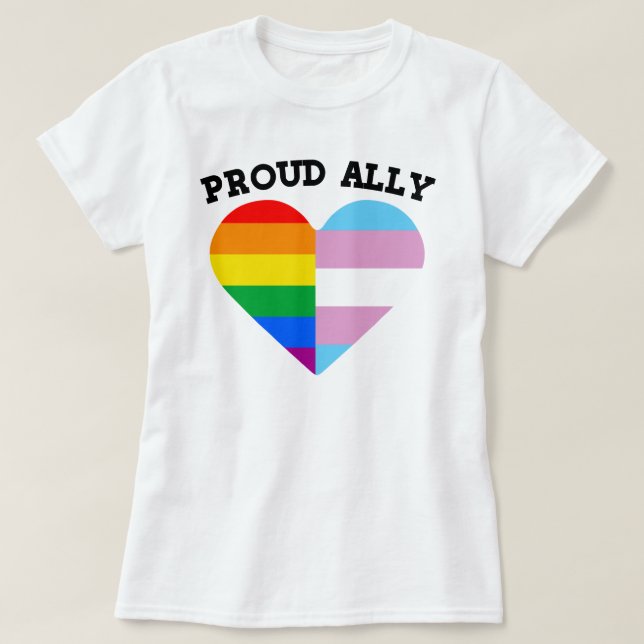 Proud LGBTQ Ally T-Shirt (Design Front)