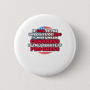 Proud Libertarian Congress Is Opposite of Progress 6 Cm Round Badge