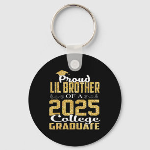 Proud Lil Brother Of 2025 Graduate College Shirt G Key Ring