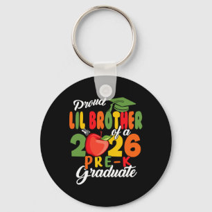 Proud Lil Brother Of 2026 Pre-k Graduate Graduatio Key Ring