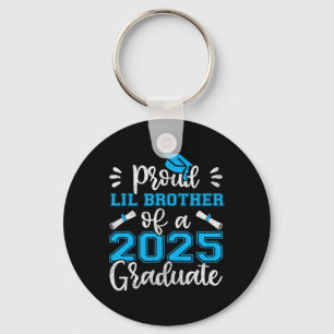 Proud Lil Brother Of A 2025 Graduate Shirt  Key Ring