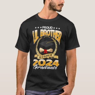 Proud Lil Brother Of A Class Of 2024 Graduate Grad T-Shirt