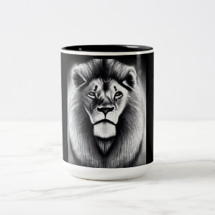 Proud lion Two-Tone coffee mug