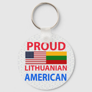 Proud Lithuanian American Key Ring