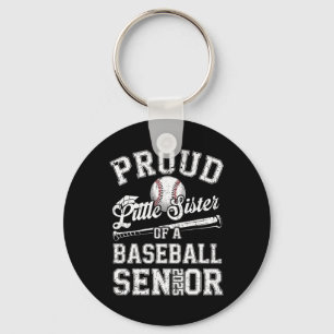 Proud Little Sister Of A 2025 Senior Baseball Grad Key Ring