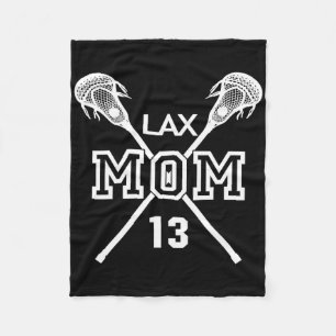 Proud Love Lacrosse Mum #13 Lax Player Number 13 M Fleece Blanket