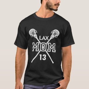 Proud Love Lacrosse Mum #13 Lax Player Number 13 M T-Shirt