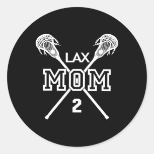 Proud Love Lacrosse Mum #2 Lax Player Jersey Mothe Classic Round Sticker