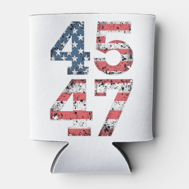 Proud Maga 47th Trump Won Inaguration Day  Can Cooler (Front)