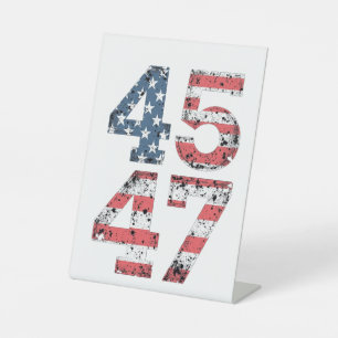 Proud Maga 47th Trump Won Inaguration Day Pedestal Sign