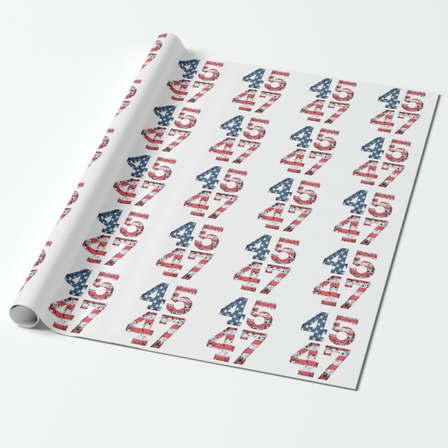 Proud Maga 47th Trump Won Inaguration Day  Wrapping Paper (Unrolled)