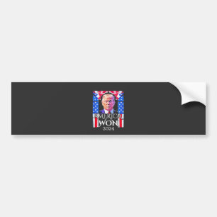 Proud Maga American Trump Won 2024 Inaguration Day Bumper Sticker