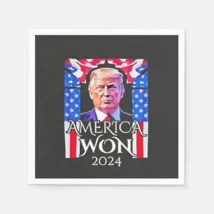 Proud Maga American Trump Won 2024 Inaguration Day Napkin