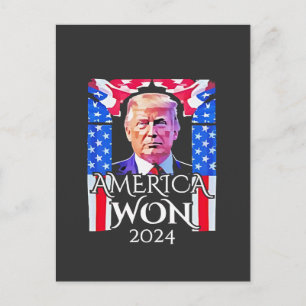 Proud Maga American Trump Won 2024 Inaguration Day Postcard
