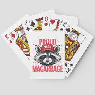 Proud MAGA Garbage For Trump supporter Election   Playing Cards