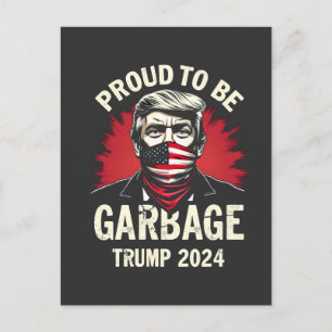 Proud MAGA Garbage For Trump supporter Election Postcard