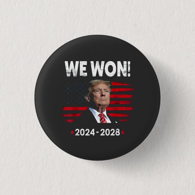 Proud Maga President Trump Won Inaguration Day  3 Cm Round Badge (Front)