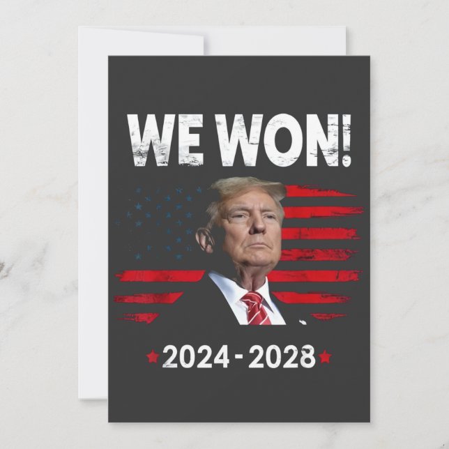 Proud Maga President Trump Won Inaguration Day  Invitation (Front)
