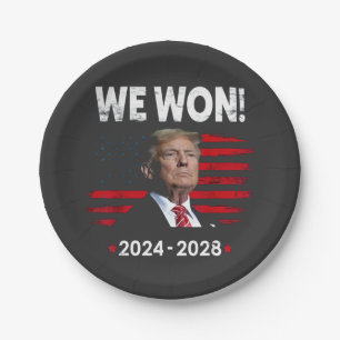 Proud Maga President Trump Won Inaguration Day Paper Plate