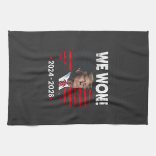 Proud Maga President Trump Won Inaguration Day Tea Towel