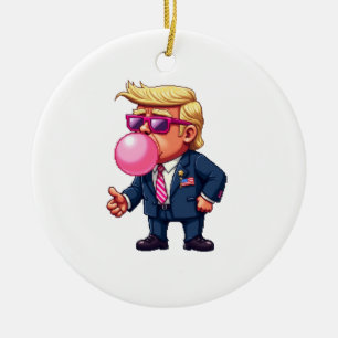 Proud Maga Trump Pixel President Inaguration Day  Ceramic Ornament