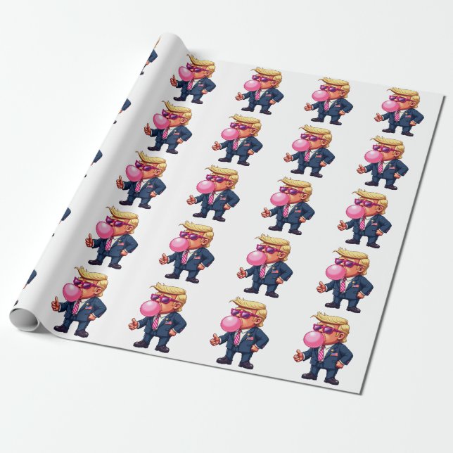 Proud Maga Trump Pixel President Inaguration Day  Wrapping Paper (Unrolled)