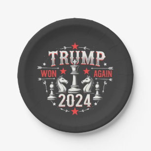 Proud Maga Trump Won again 2025 Inaguration Day  Paper Plate