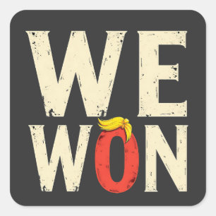 Proud Maga Trump Won Inaguration Day Speech 2025 Square Sticker