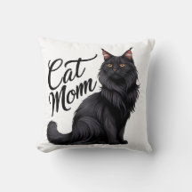 Proud Maine Coon Cat Mum Pillow II