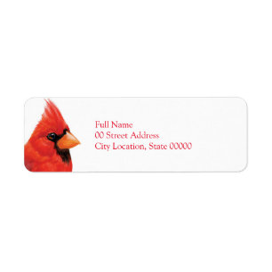 Proud Male Cardinal Return Address Label