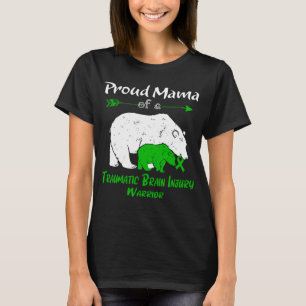 Proud Mama Bear Traumatic Brain Injury Awareness T-Shirt