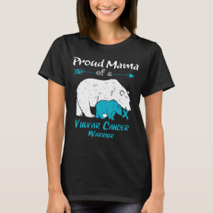 Proud Mama Bear Vulvar Cancer Awareness T-Shirt
