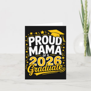 Proud mama of a class of 2026 graduation matching card