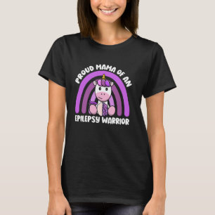 Proud Mama Of An Epilepsy Warrior Rainbow Epilepsy T-Shirt