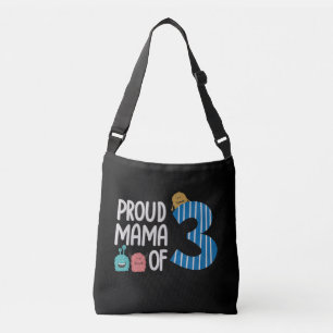 Proud Mama of Three Crossbody Bag