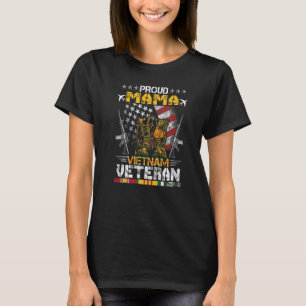 Proud Mama Of Vietnam Veteran Us Flag Veteran Day T-Shirt