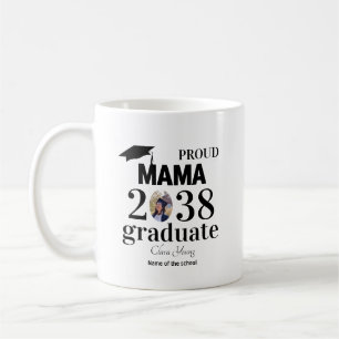 Proud mama personalized graduation coffee mug