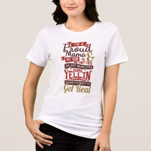 Proud Mama's Game Day Cheer! Tri-Blend Shirt