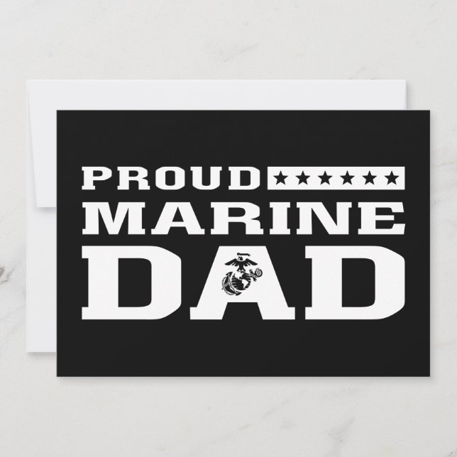 Proud Marine Dad - White (Front)