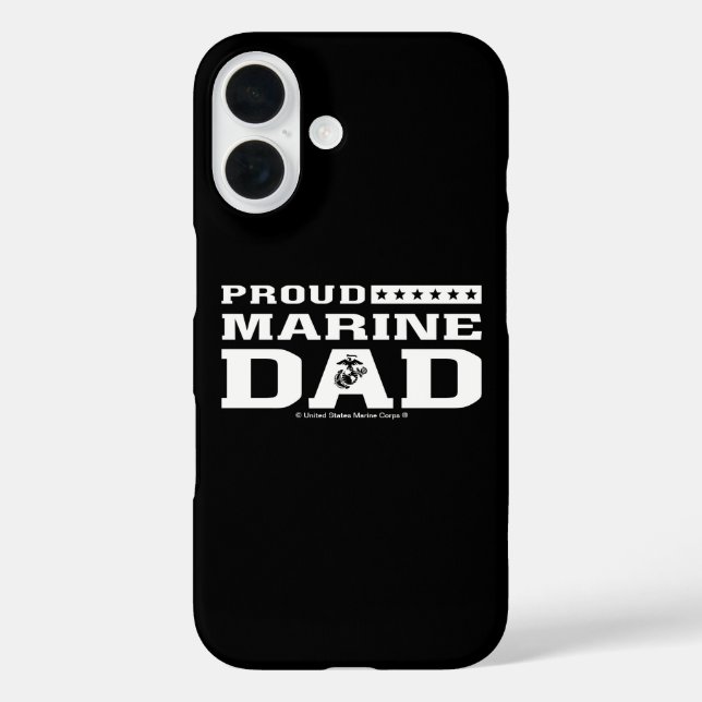 Proud Marine Dad - White Case-Mate iPhone Case (Back)