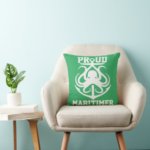 Proud Maritimer anchor octopus Lighthouse route  T Cushion