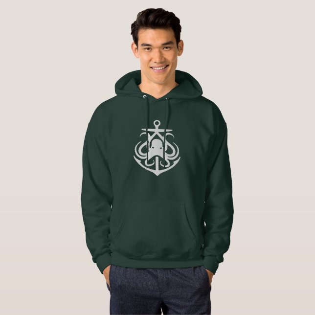 Proud Maritimer anchor octopus Lighthouse route T- Hoodie (Front Full)