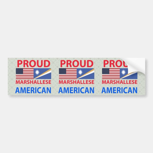Proud Marshallese American Bumper Sticker (Front)