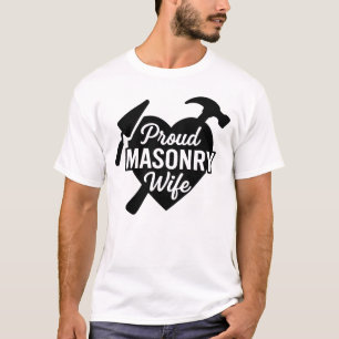 Proud Masonry Wife Heart T-shirt