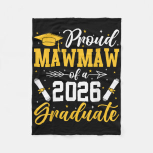 Proud Mawmaw Of A 2026 Graduate Senior Grandma  Fleece Blanket