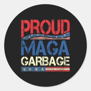 Proud Mega Garbyge Trump Supporter 7 Classic Round Sticker