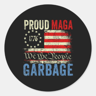 Proud Mega Garbyge Trump Supporters 1 Classic Round Sticker