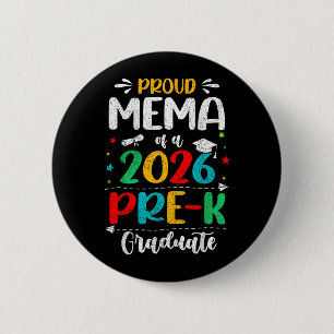Proud Mema Of A 2026 Pre K Graduate Boy Girl Kids 6 Cm Round Badge